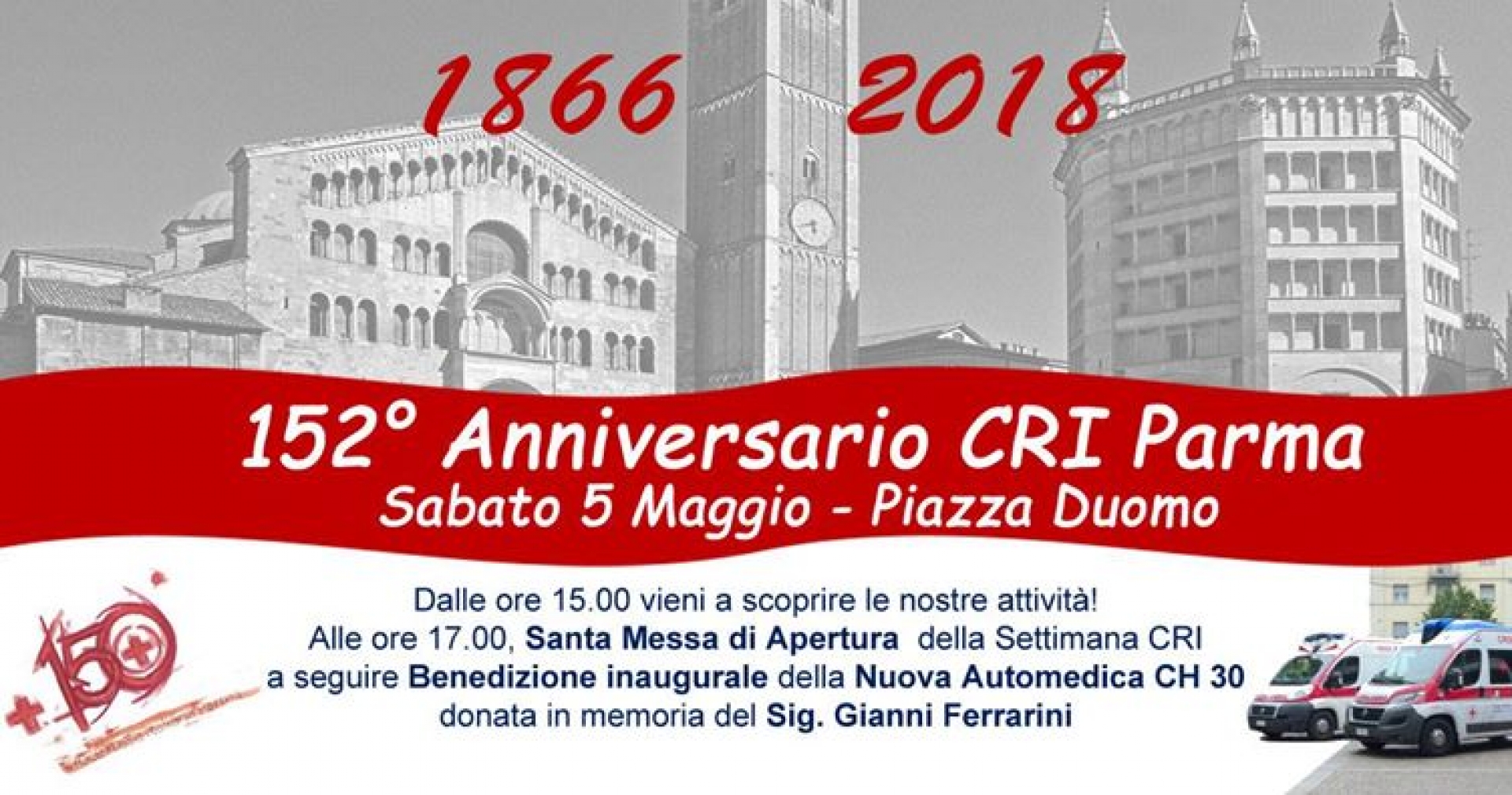 5 Maggio Croce Rossa in Piazza Duomo