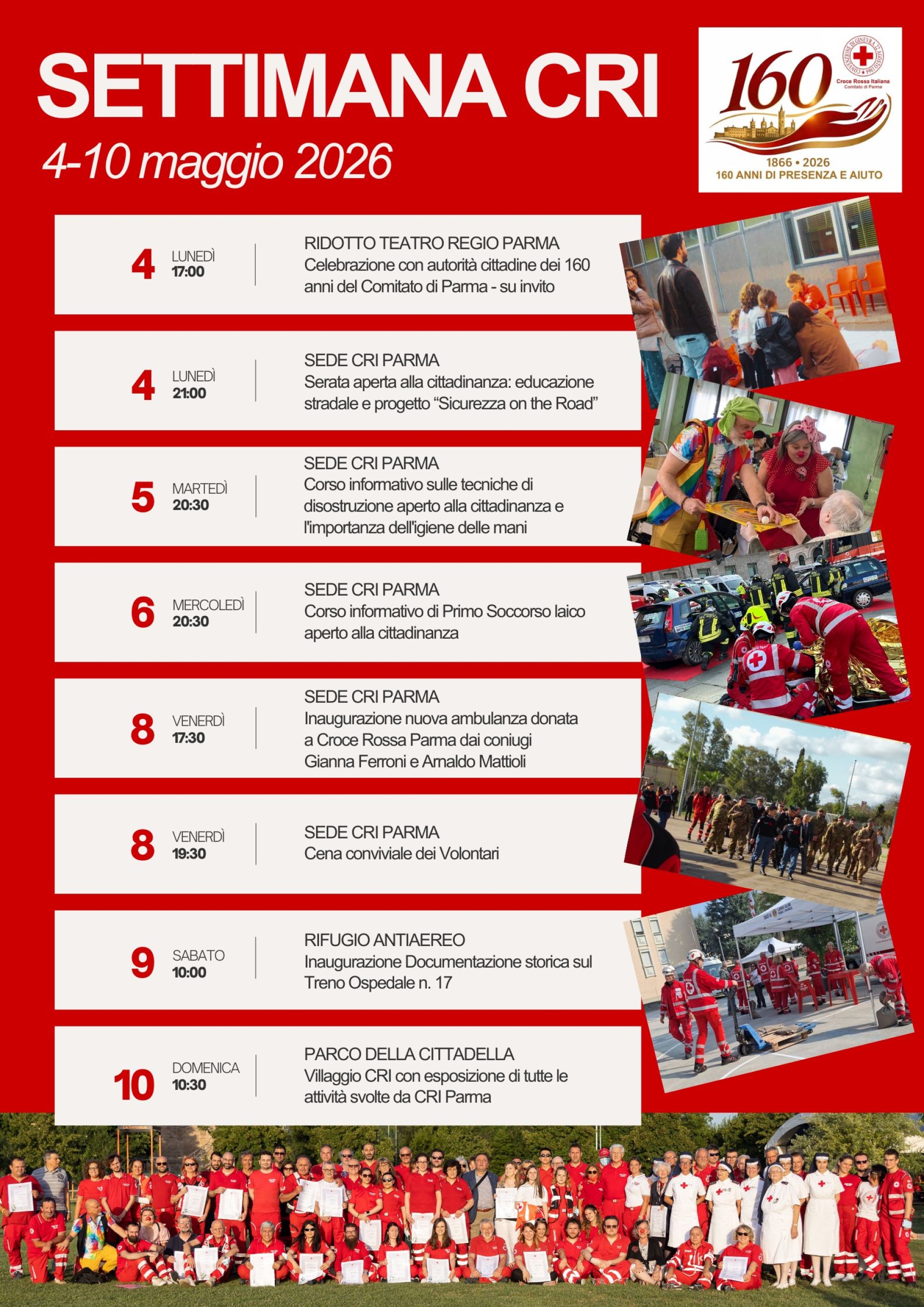 Settimana CRI 2026: una settimana di celebrazioni con la citt&agrave;
